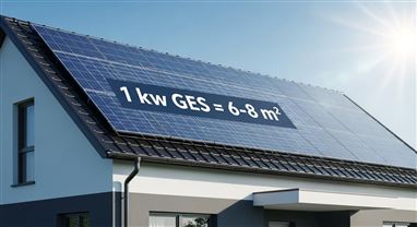 ¿Cuántos m² se requieren para 1 kW de paneles solares?
